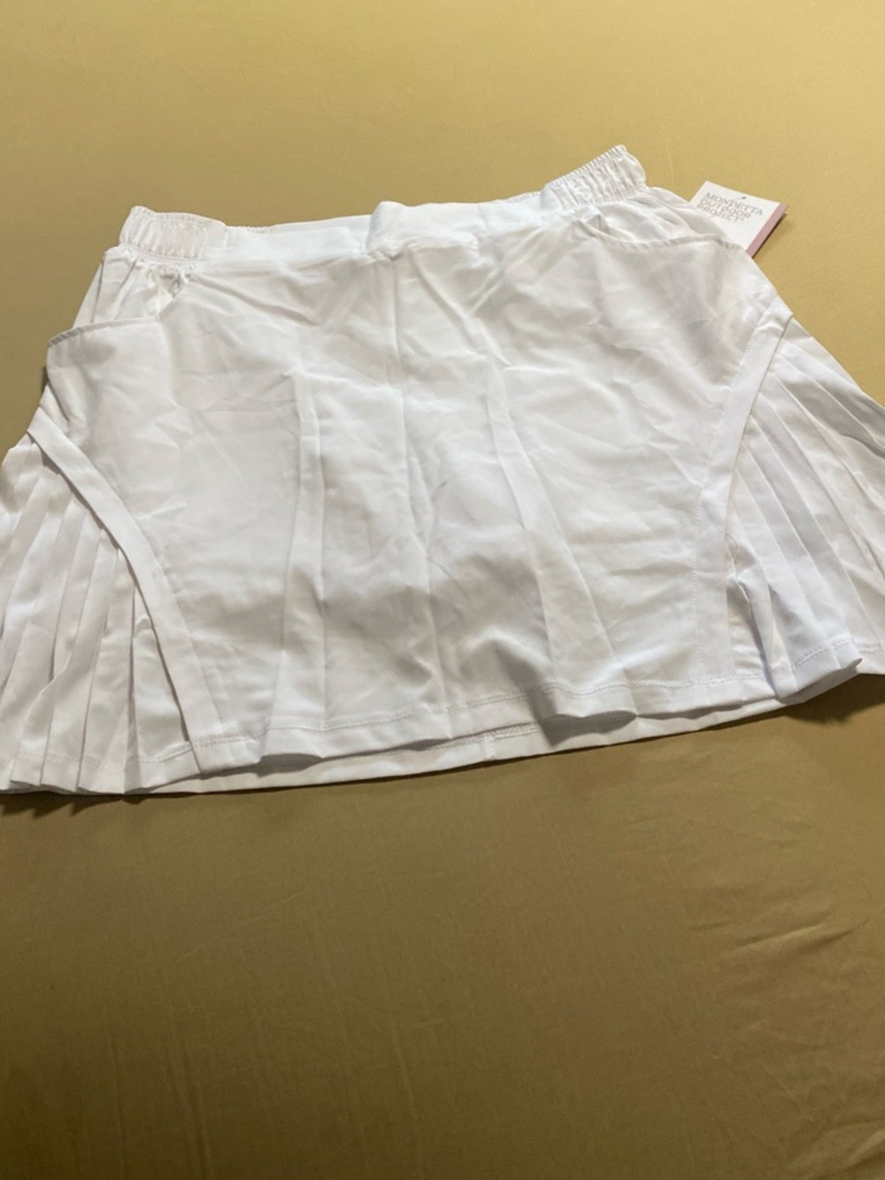 Mondetta White Pleated Skater Skirt